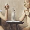 Woman and Man Drinking